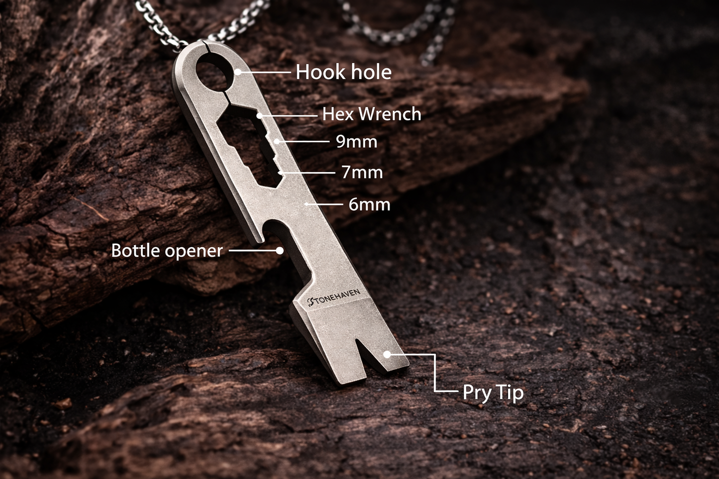 Stonehaven Titanium Pry Bar (EDC Multitool) — Forge Series
