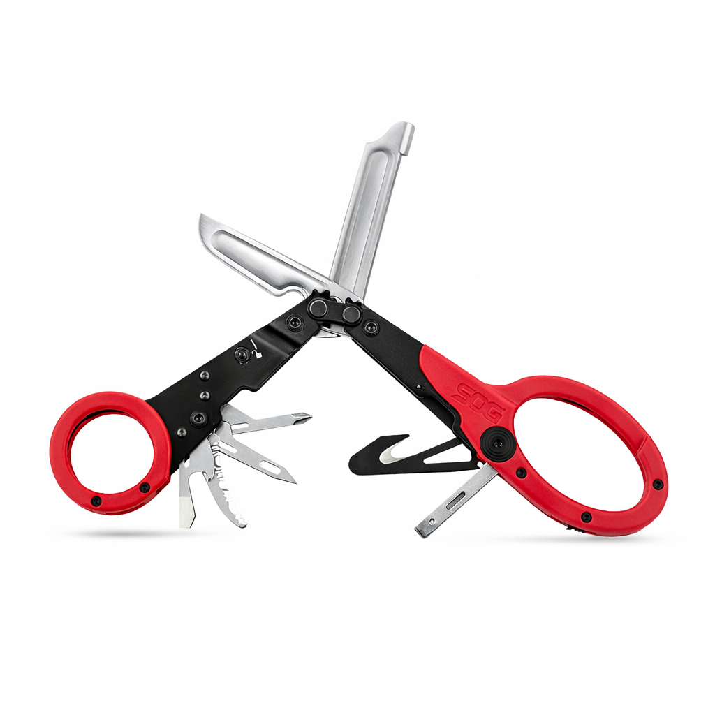 SOG Trauma Shears Multitool – Tactical Series - Black/Red