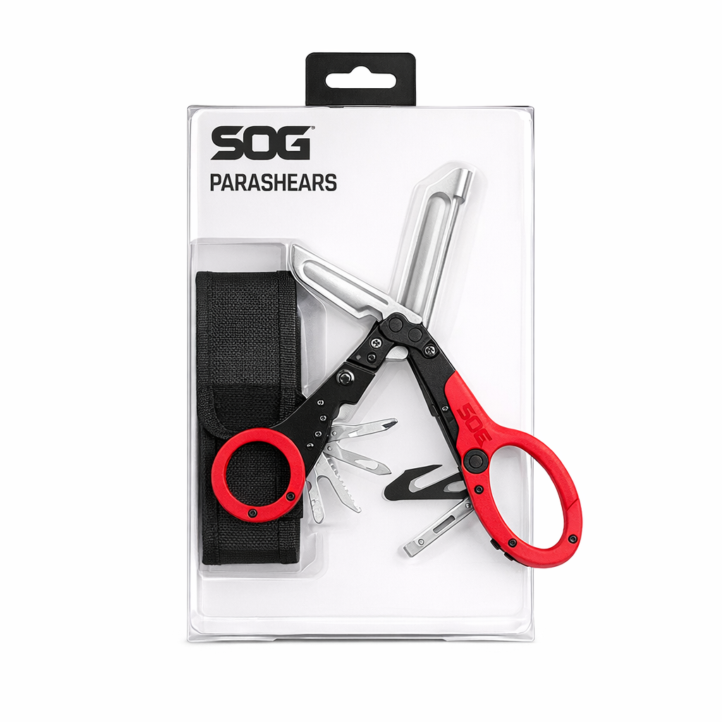 SOG Trauma Shears Multitool – Tactical Series - Black/Red